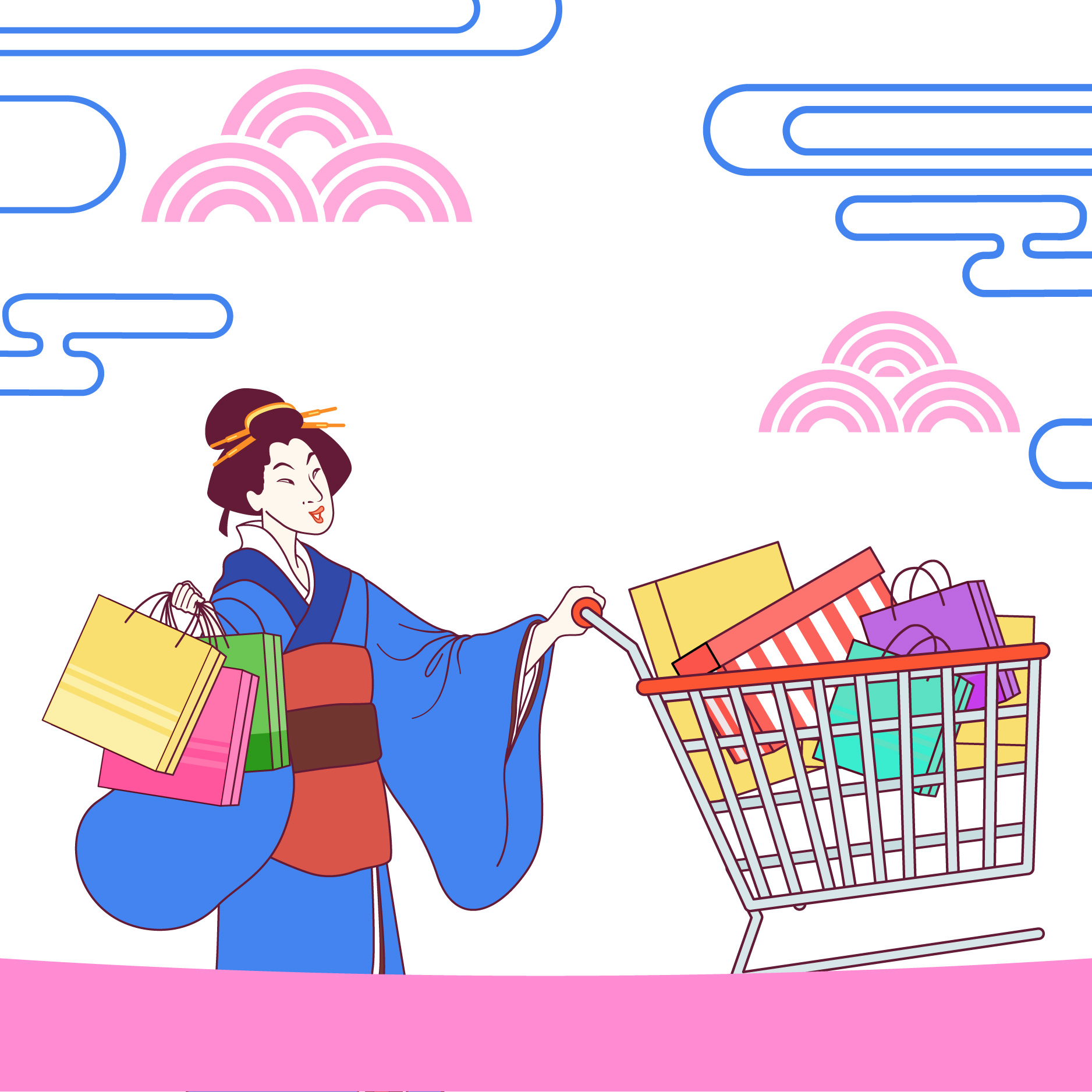 Colors and Lines of the Far East in Your Packages!